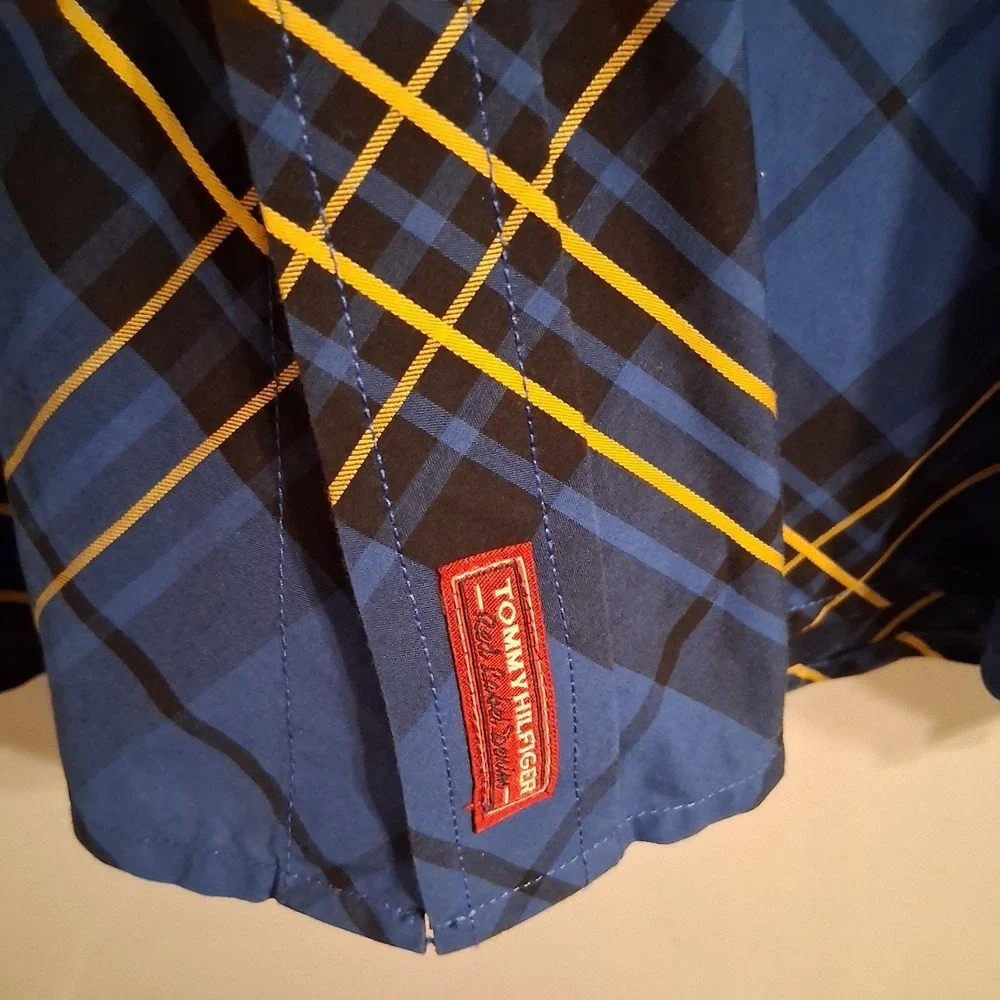 Vtg Y2K  TOMMY HILFIGER  Red Label M Blue Gold Ben Descendants‎ Disney Bound EUC
